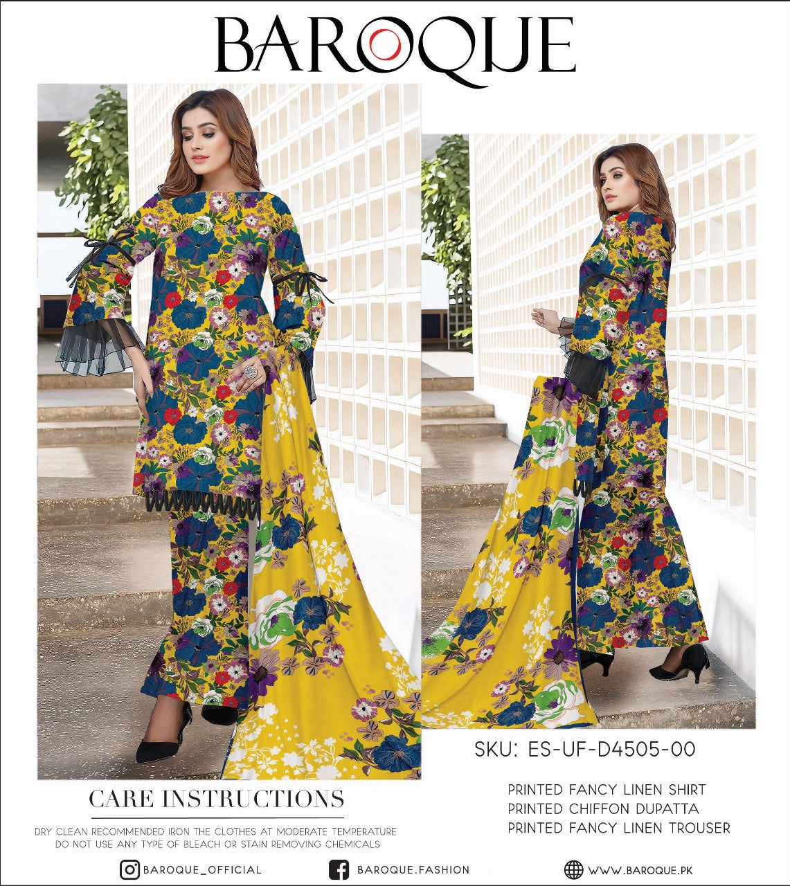 Baroque linan print 3p