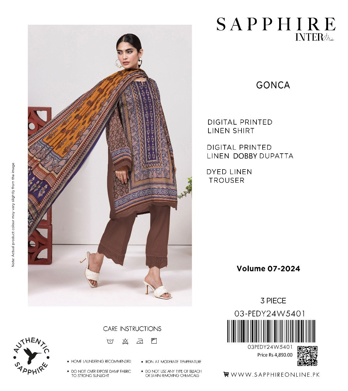 Sapphire linan print 3p
