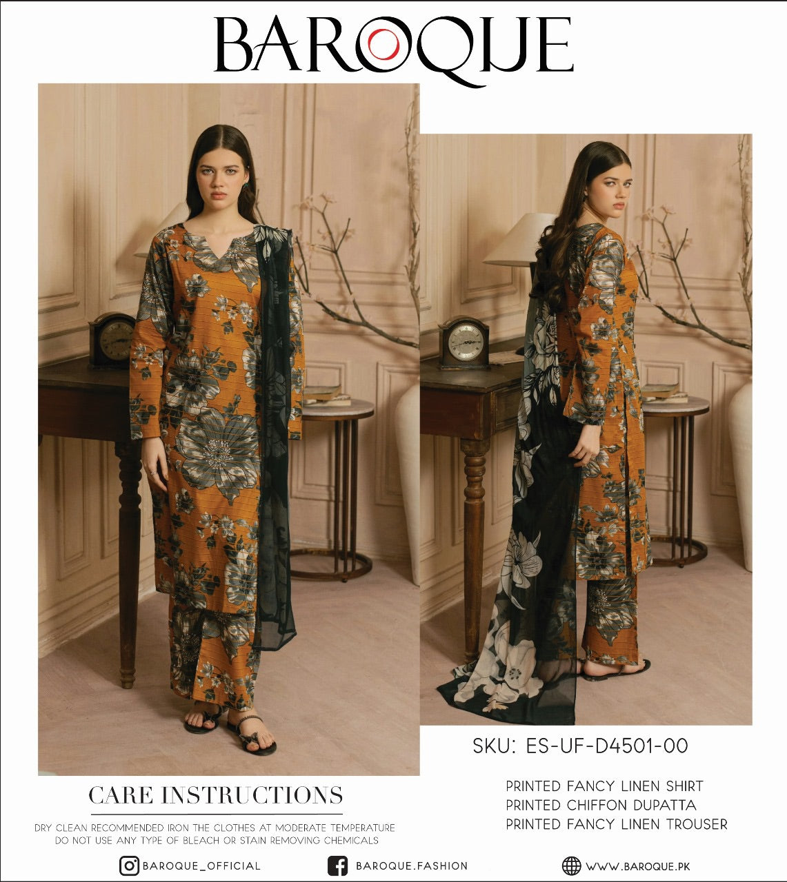 Baroque linan print 3p