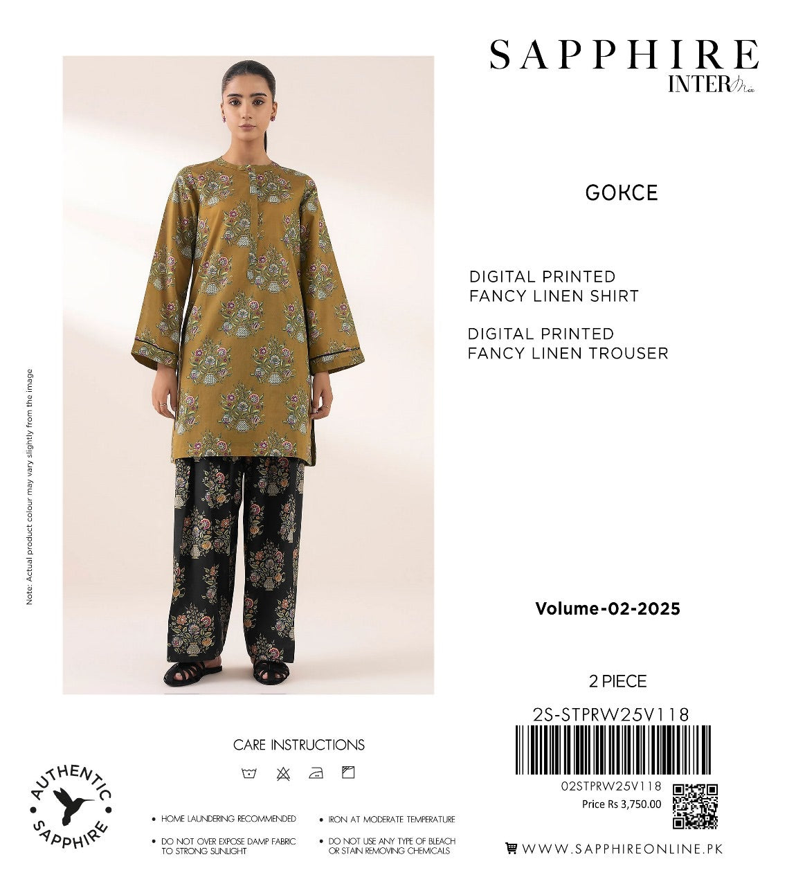Sapphire Nazli fancy linan print 2p