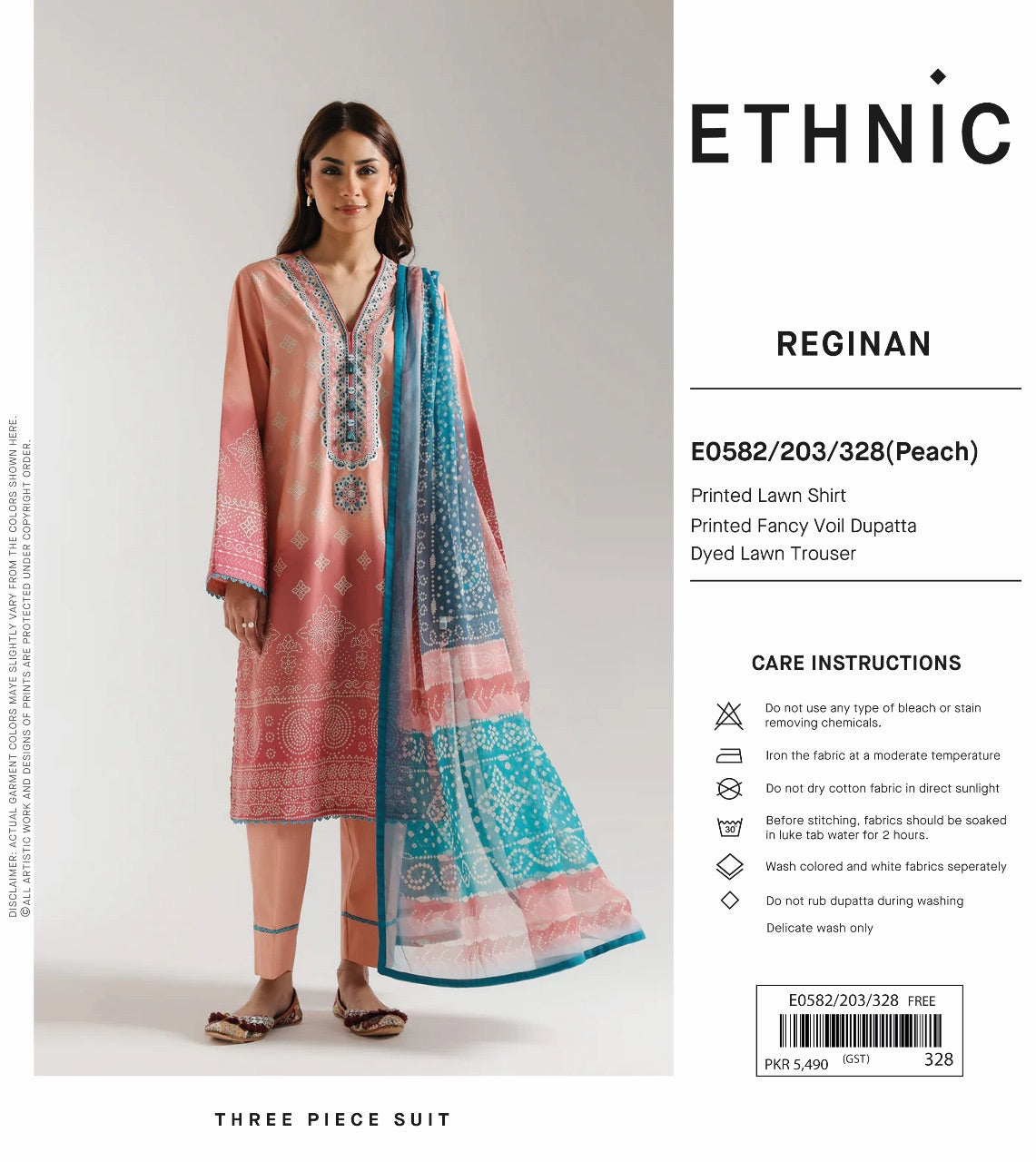 Ethnic outfit lawn print 3p