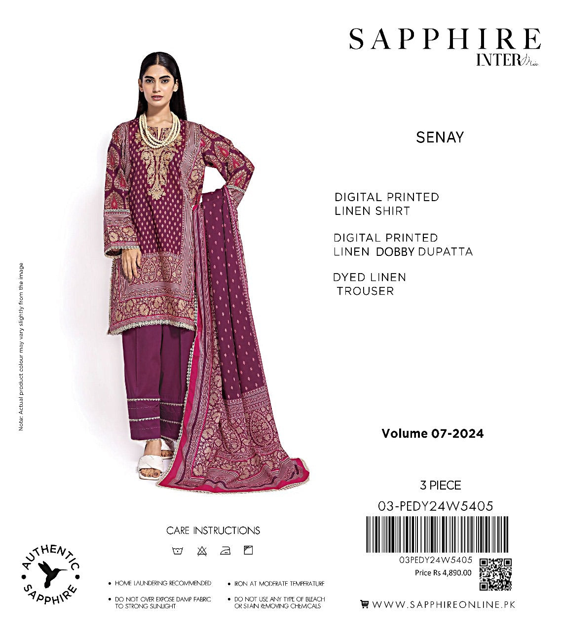 Sapphire linan print 3p
