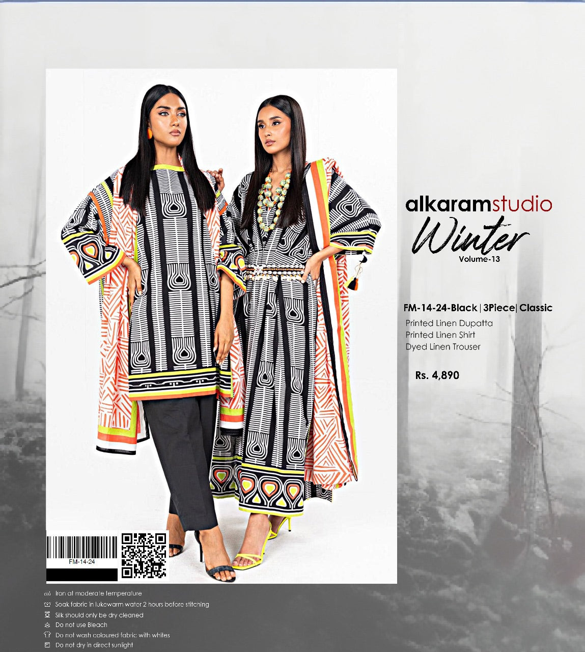 Alkaram studio linan print 3p