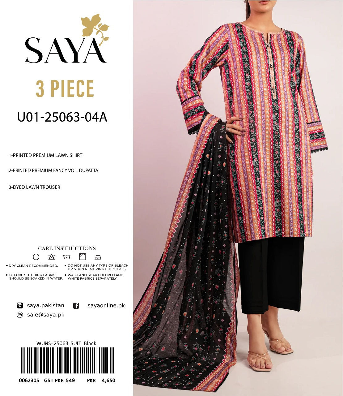 Saya lawn print 3p