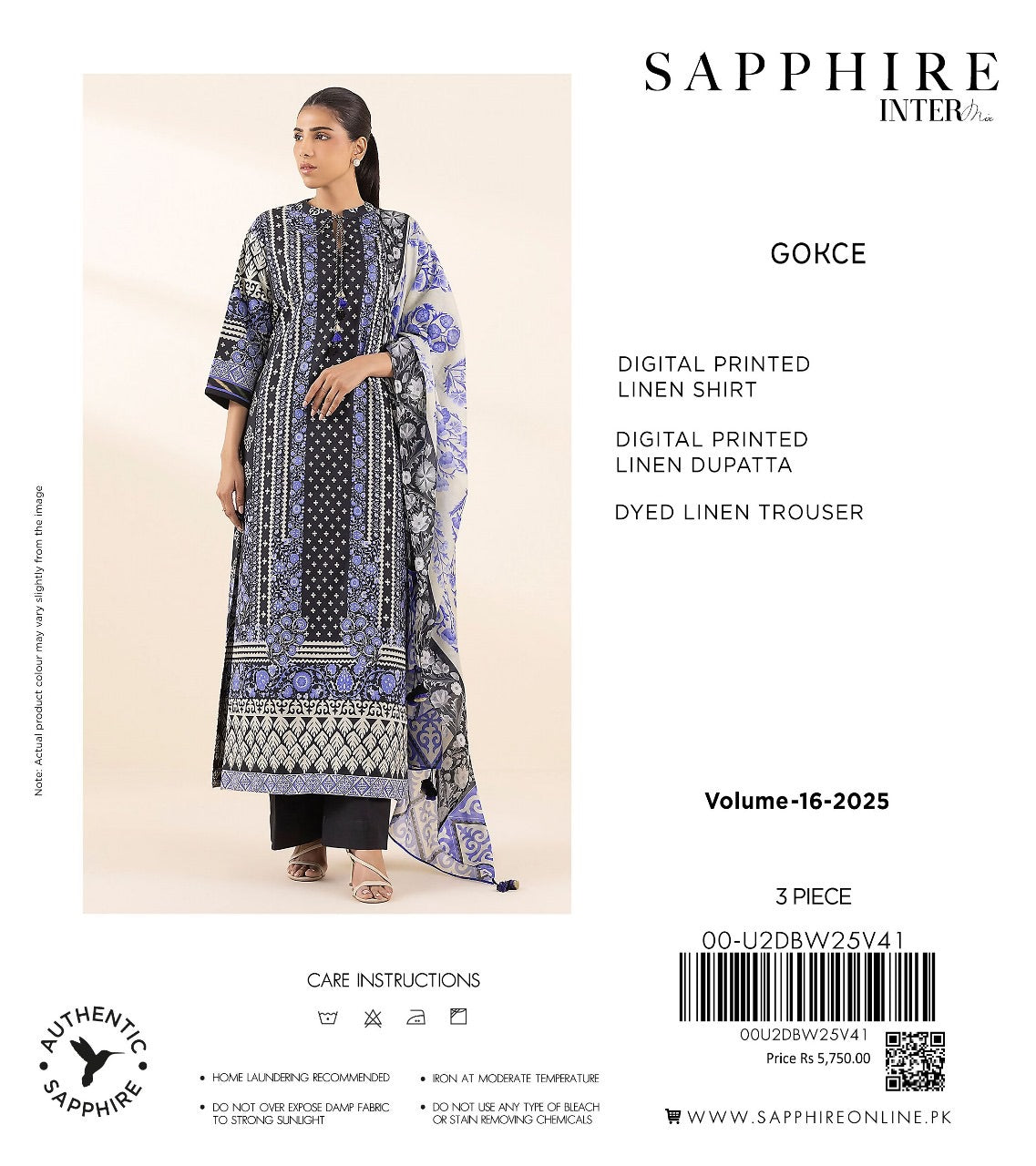 Sapphire linan print 3p