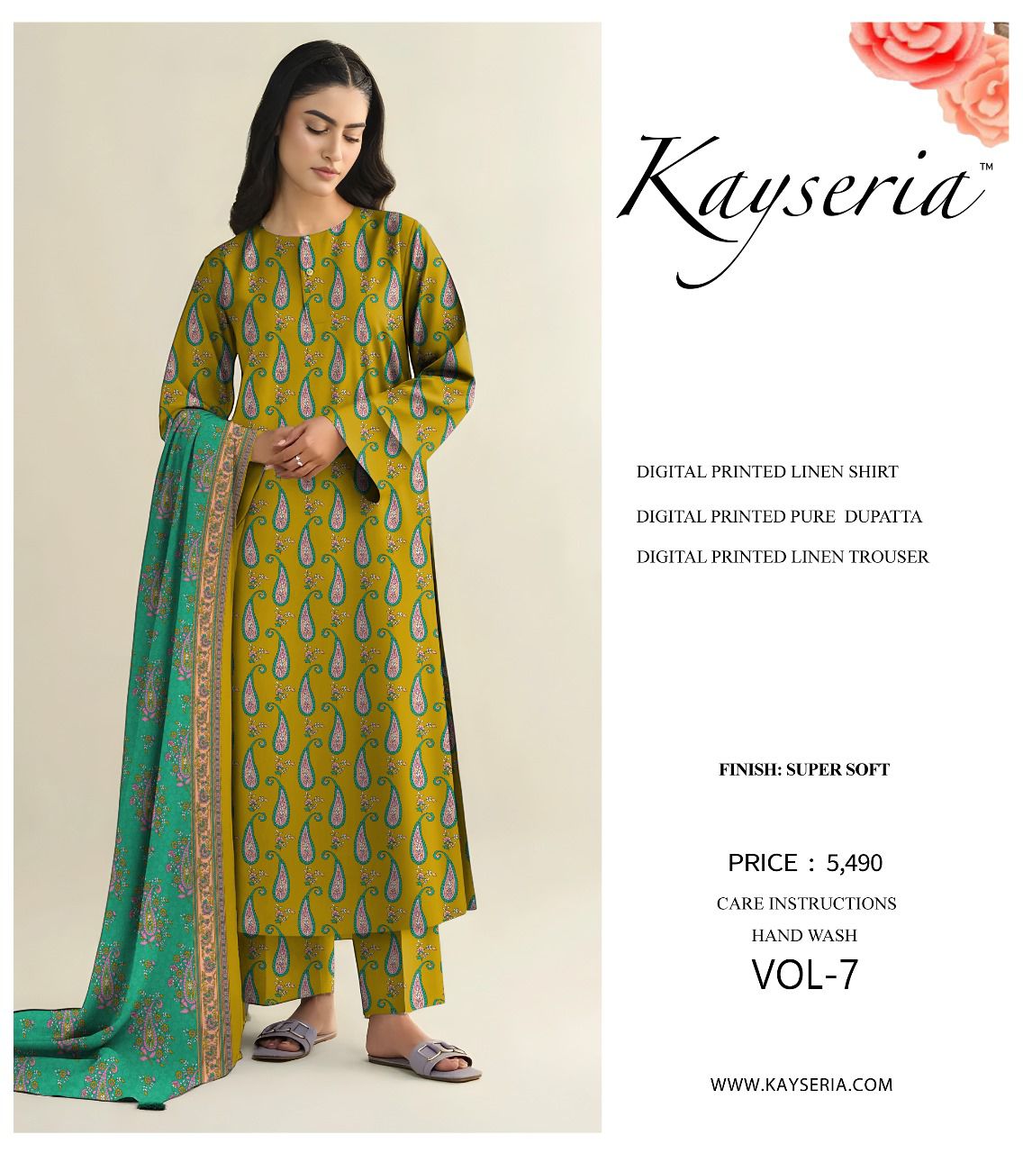 Kayseria DIGITEL PRINTED LINEN 3pc