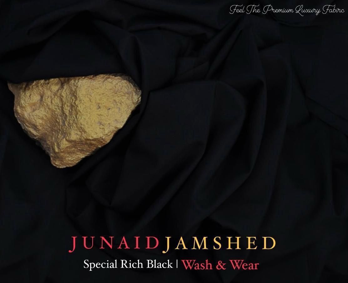 ✨ J. Junaid Jamshed MEN Special Rich Black Wash & Wear