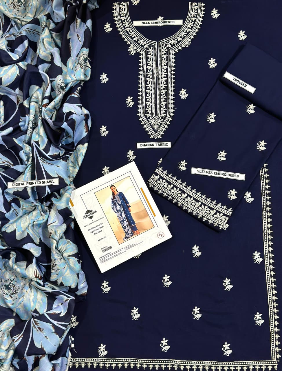 Cross Stitch DHANAK 3PC Embroidered