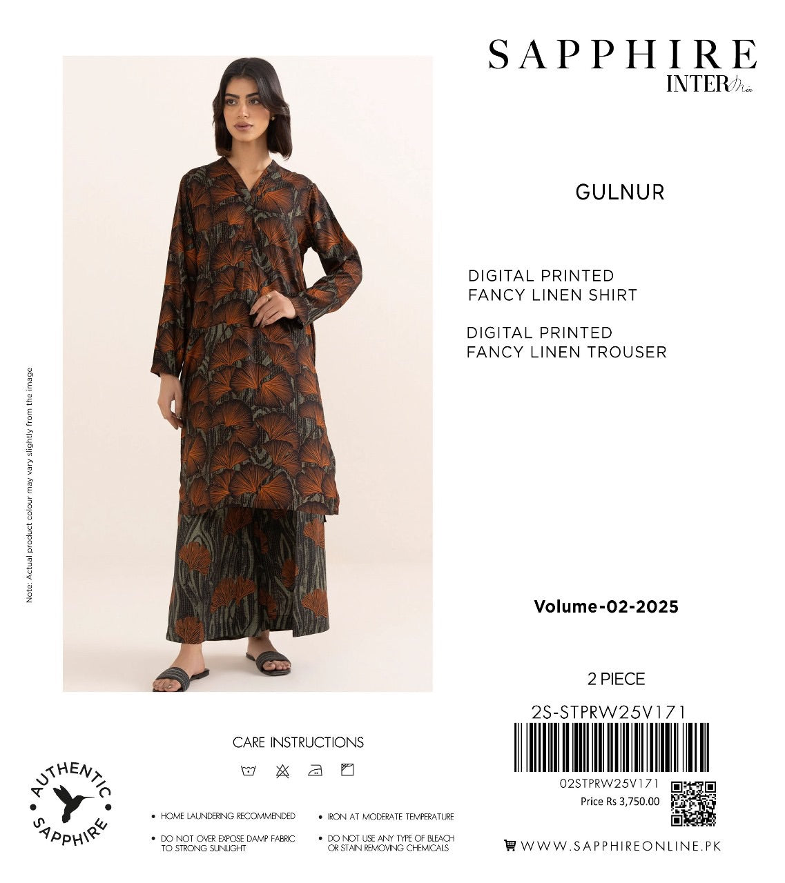 Sapphire Nazli fancy linan print 2p