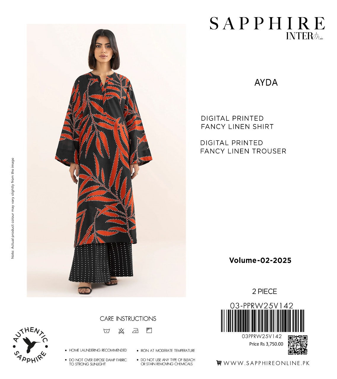 Sapphire Nazli fancy linan print 2p