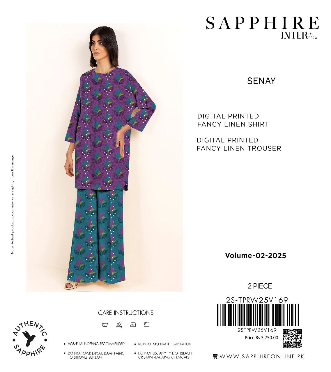 Sapphire Nazli fancy linan print 2p