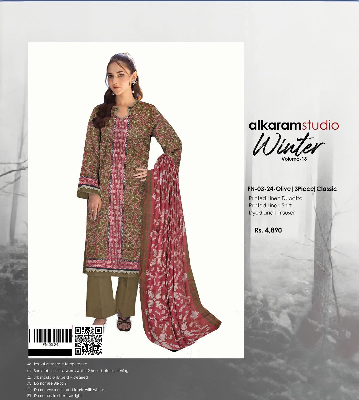Alkaram studio linan print 3p