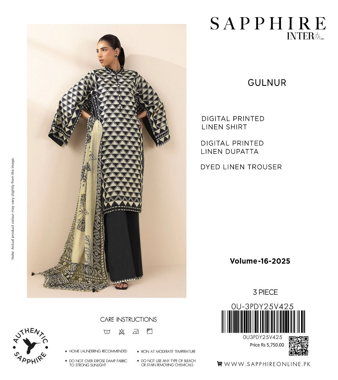 Sapphire linan print 3p