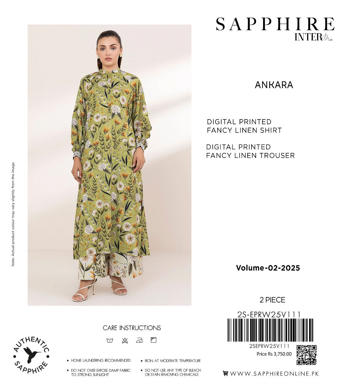 Sapphire Nazli fancy linan print 2p