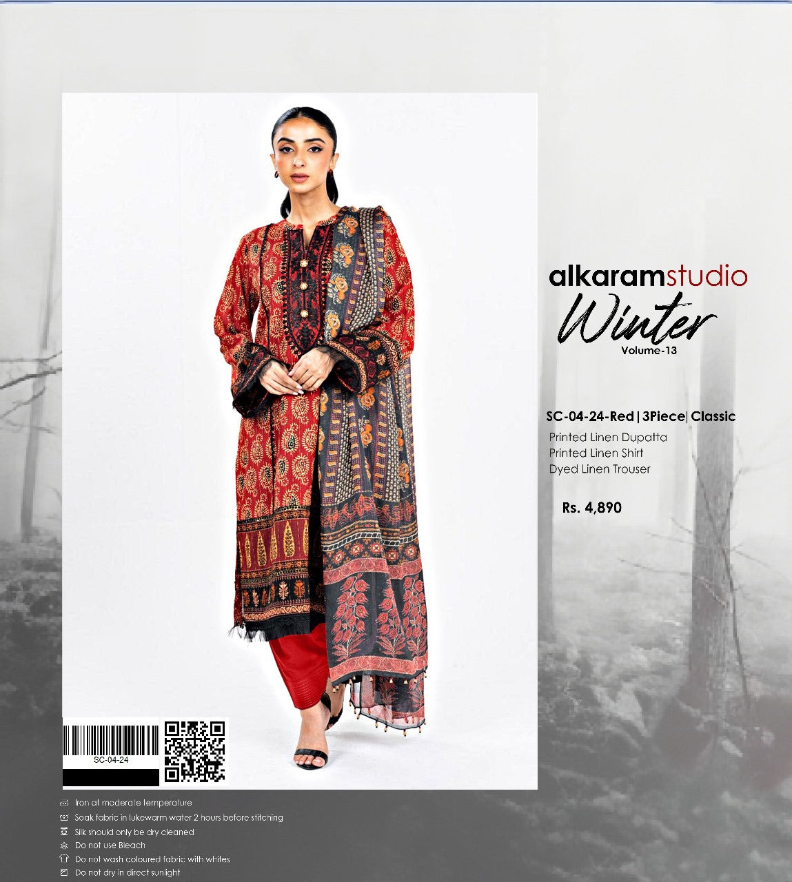 Alkaram studio linan print 3p