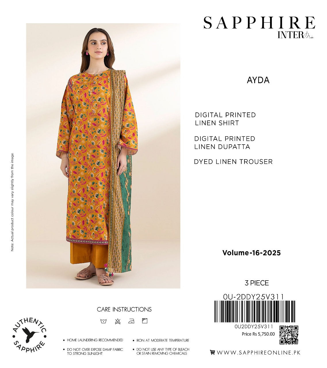 Sapphire linan print 3p