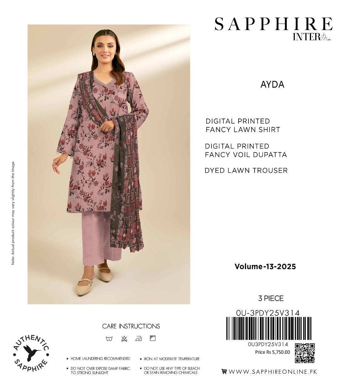 Sapphire lawn print 3p