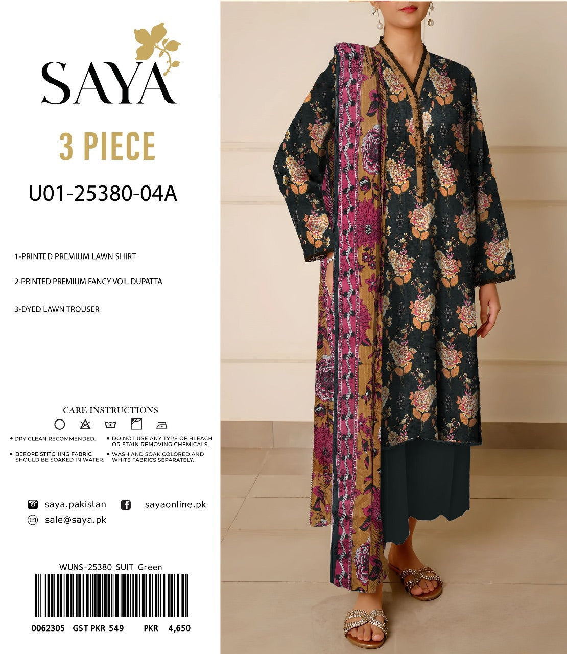 Saya lawn print 3p