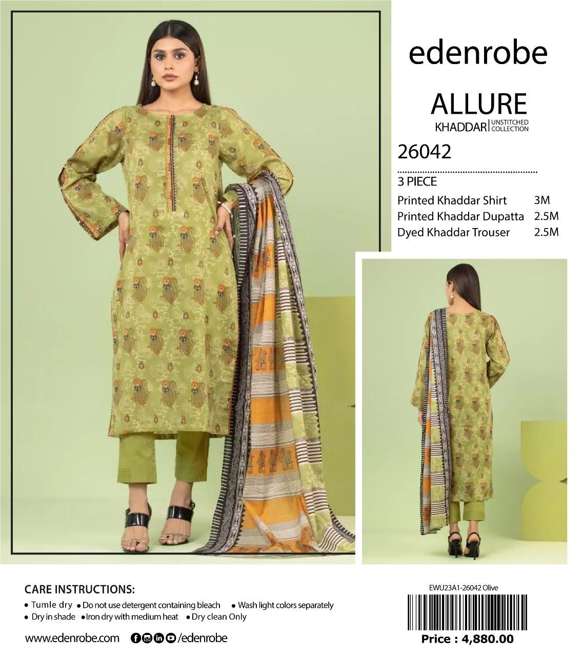 Edenrobe Allure khadr print 3p