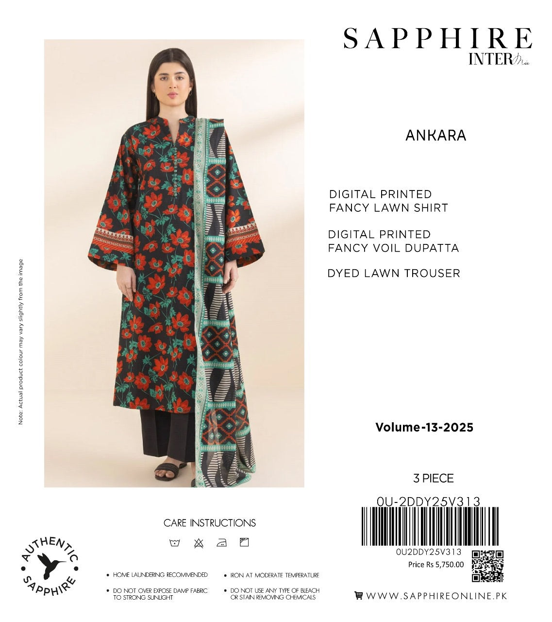 Sapphire lawn print 3p