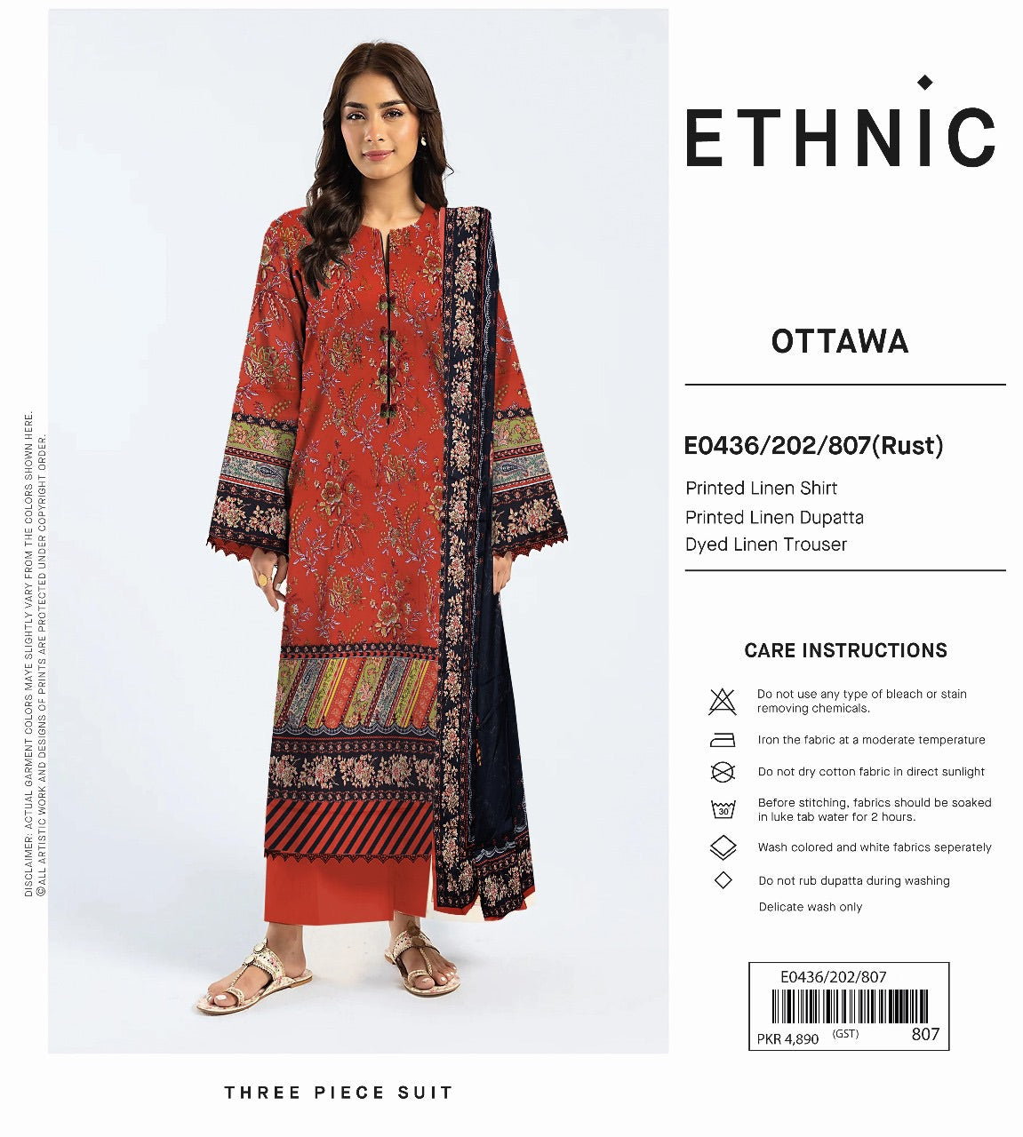 Ethnic linan print 3p