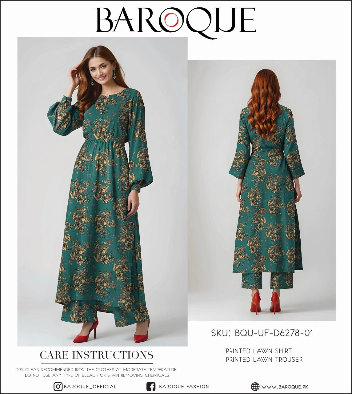 Baroque lawn print 2p
