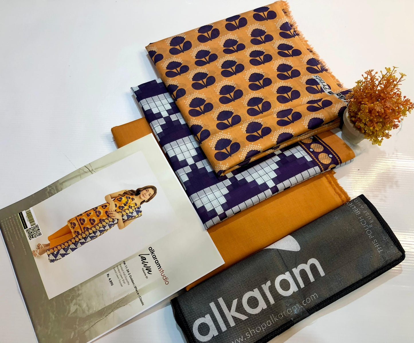 Alkaram studio lawn print 3p