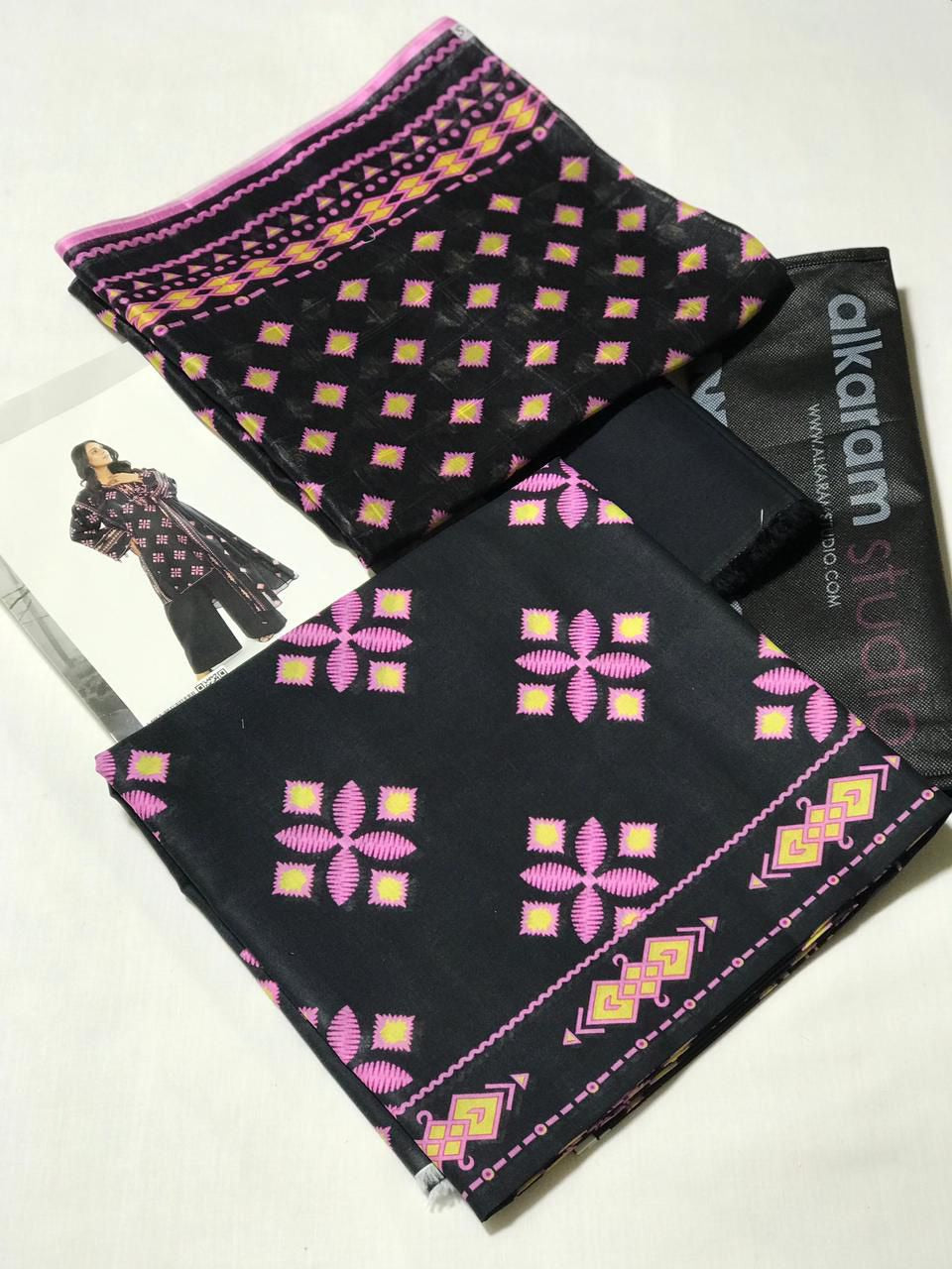 Alkaram studio lawn print 3p