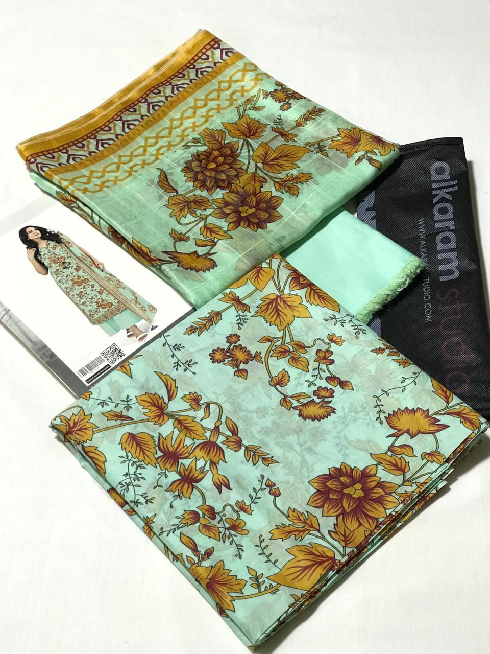 Alkaram studio lawn print 3p