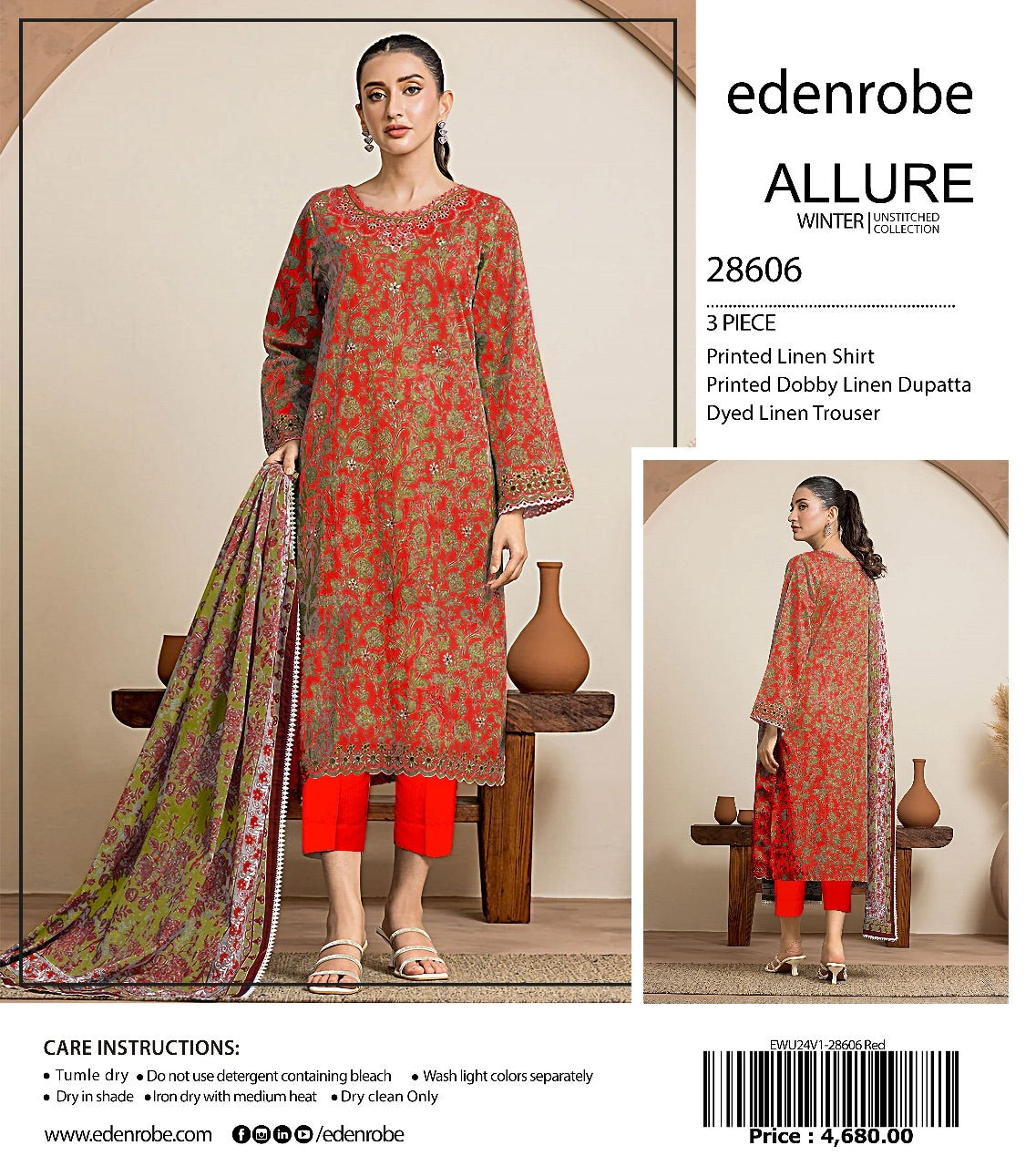Edenrobe Allure linan print 3p