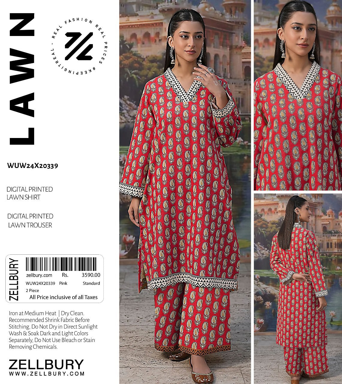 Zellbury lawn print 2p