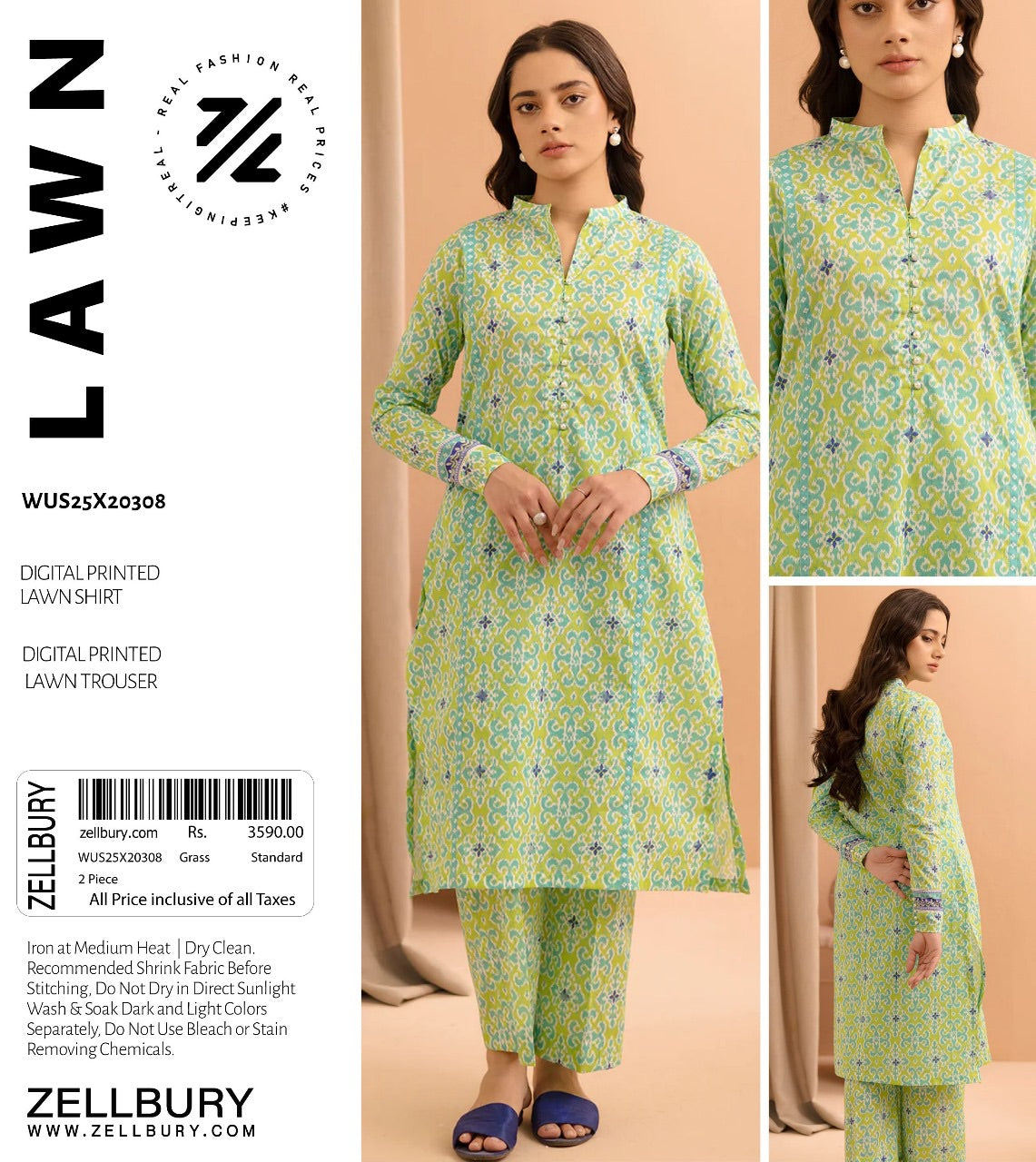 Zellbury lawn print 2p