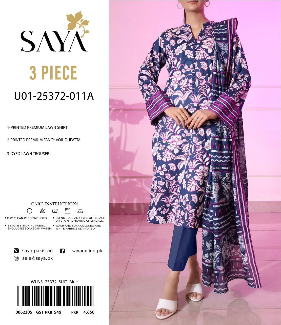 Saya lawn print 3p