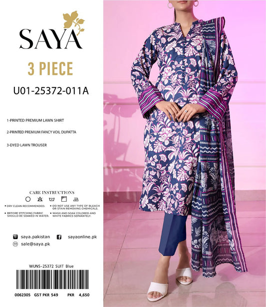 Saya lawn print 3p