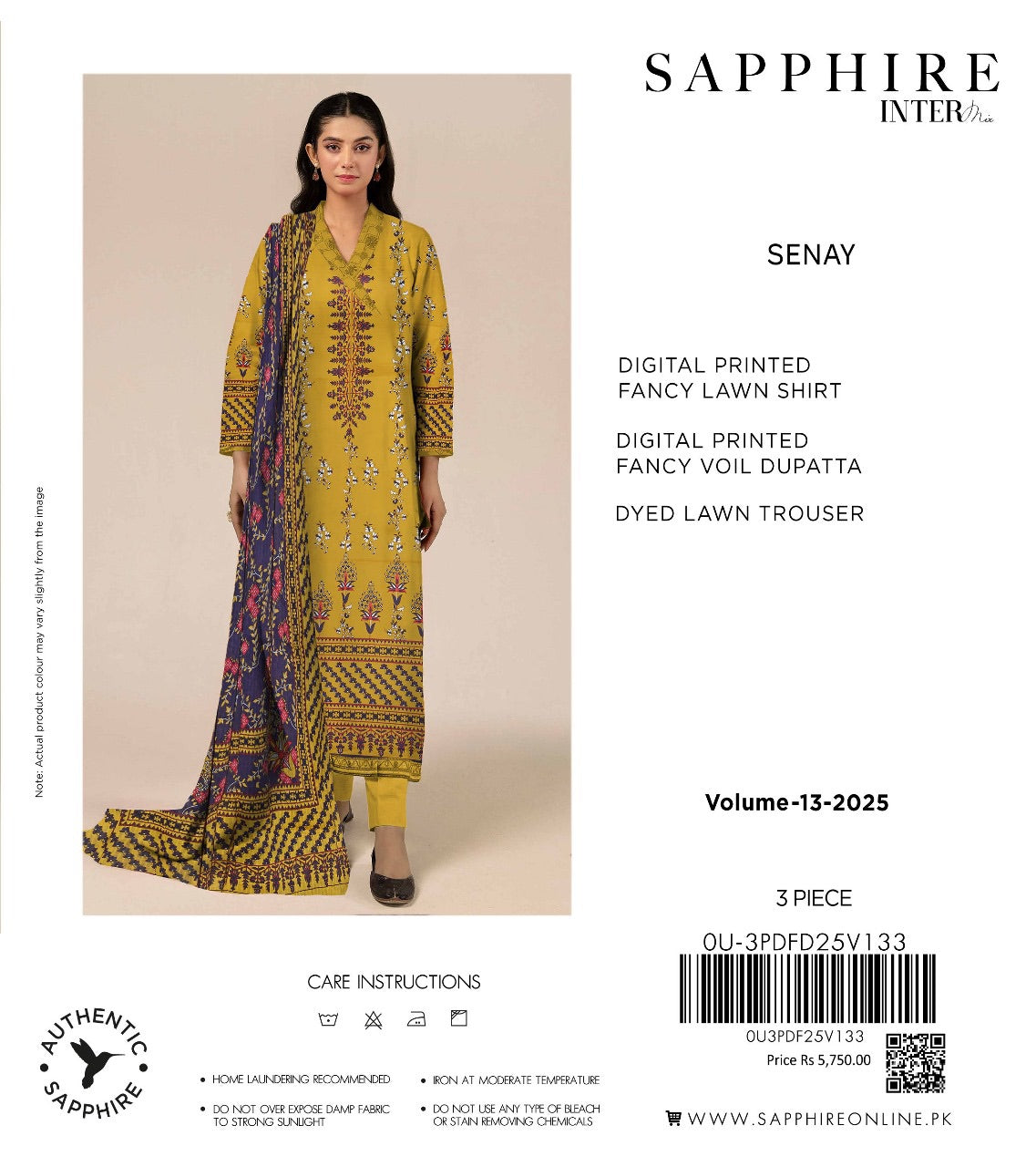 Sapphire lawn print 3p