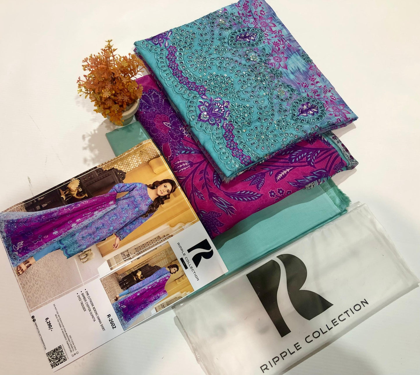 Ripple collection embroidery lawn 3p