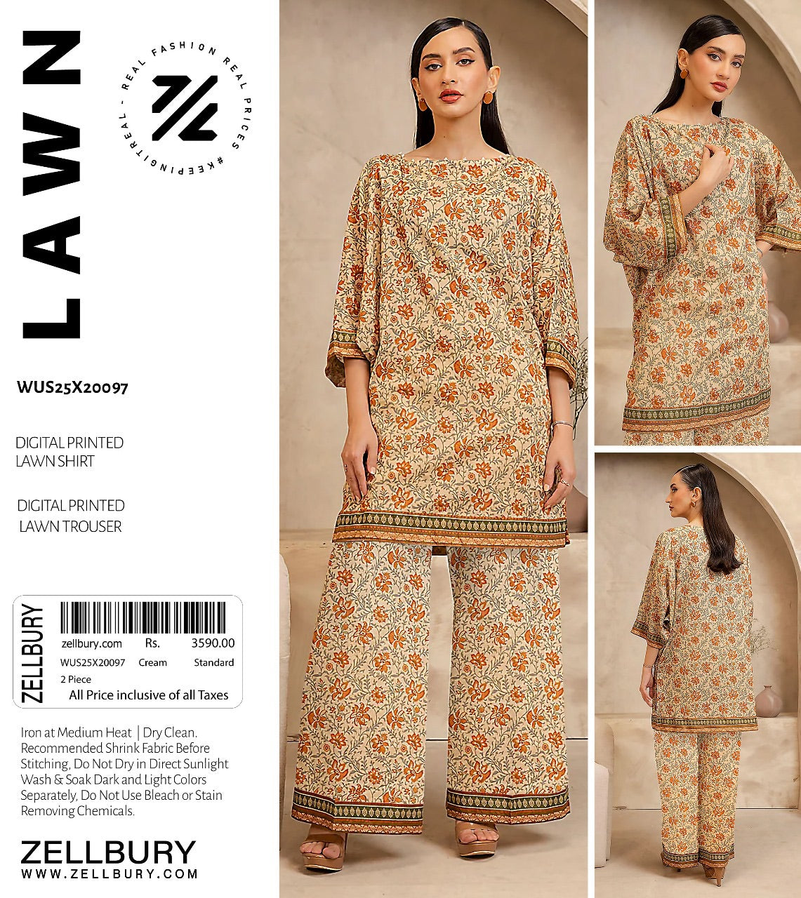 Zellbury lawn print 2p