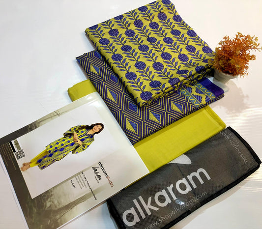 Alkaram studio lawn print 3p