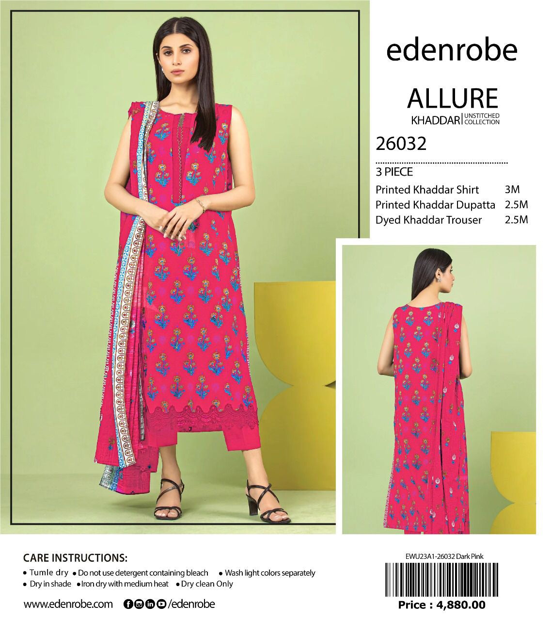 Edenrobe Allure khadr print 3p