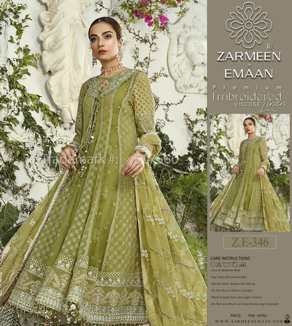 Zarmeen & Emaan premium linan embroidery 3p