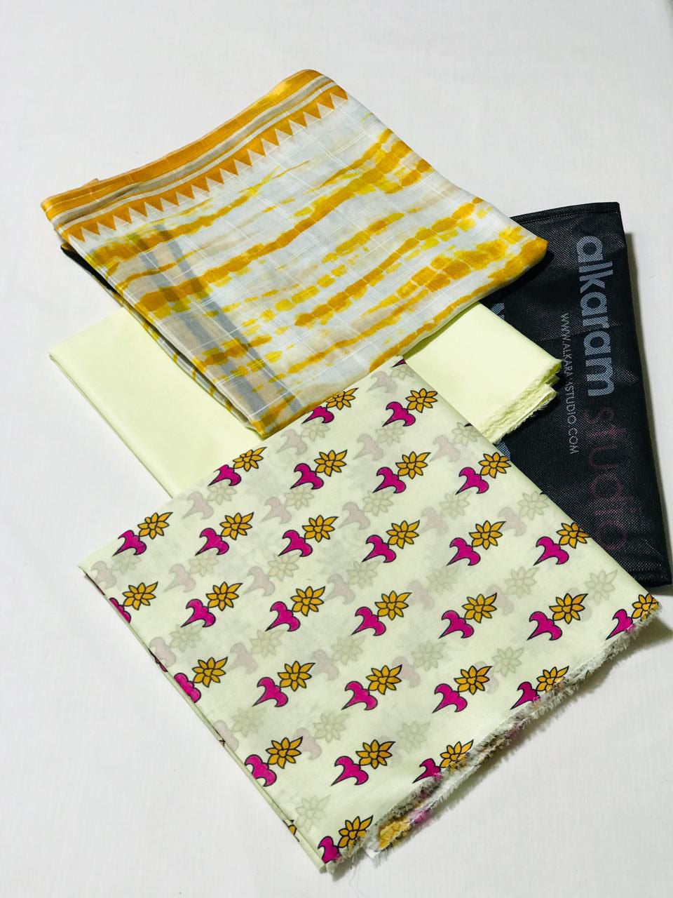 Alkaram studio lawn print 3p