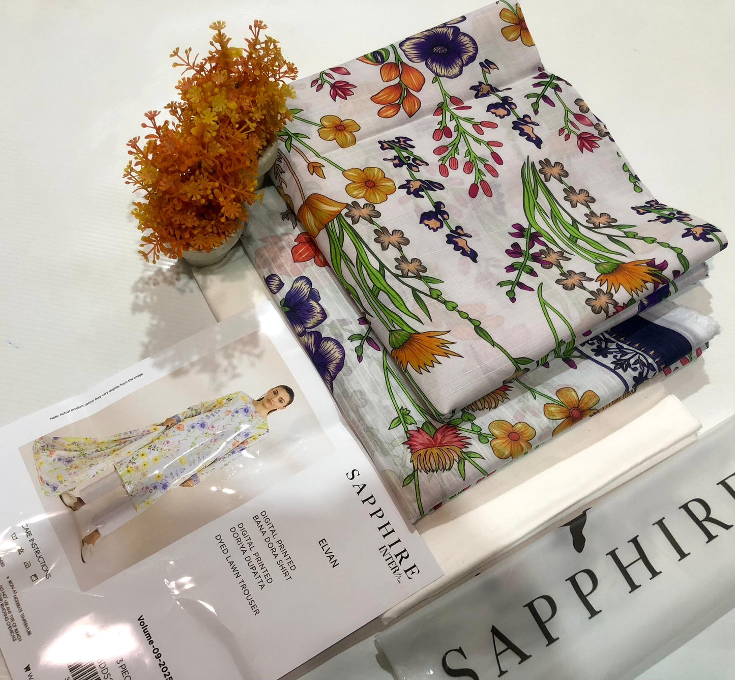 Sapphire lawn print 3p