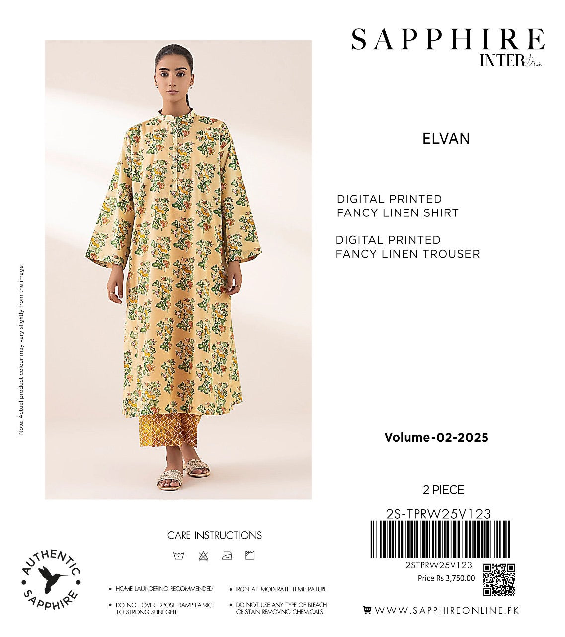 Sapphire Nazli fancy linan print 2p