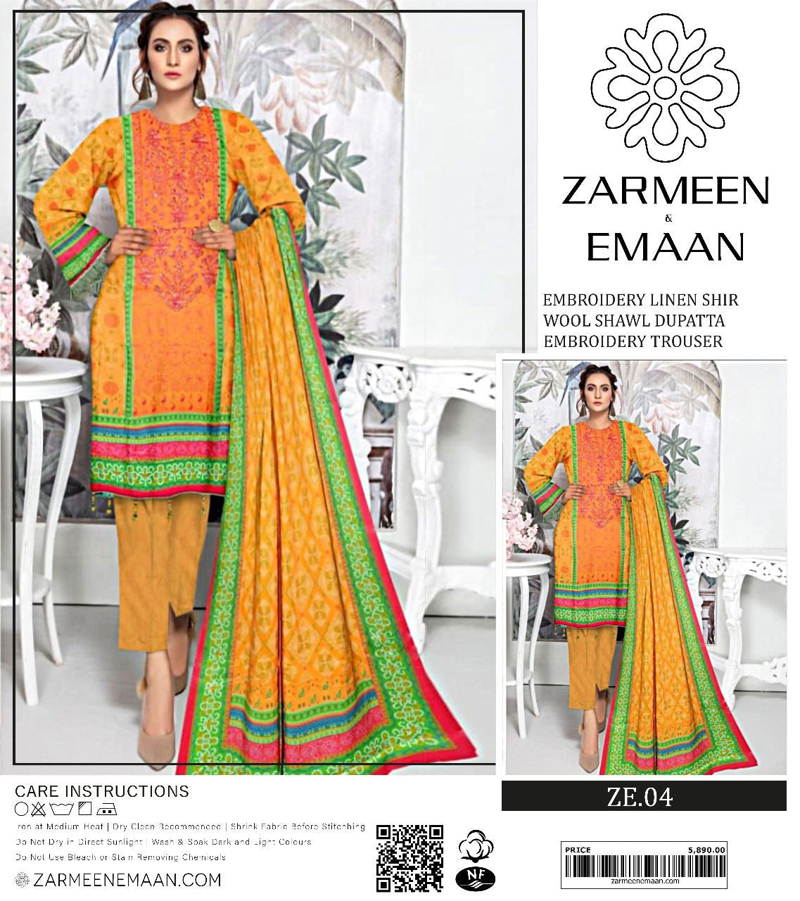 Zarmeen & Emaan linan embroidery 3p