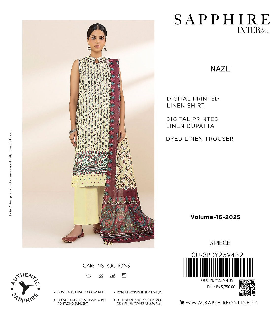 Sapphire linan print 3p