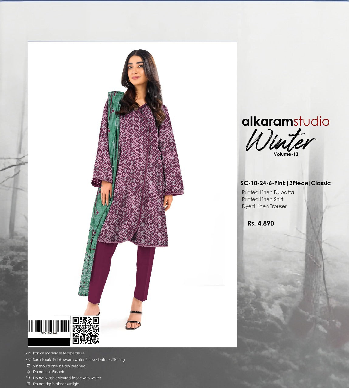 Alkaram studio linan print 3p