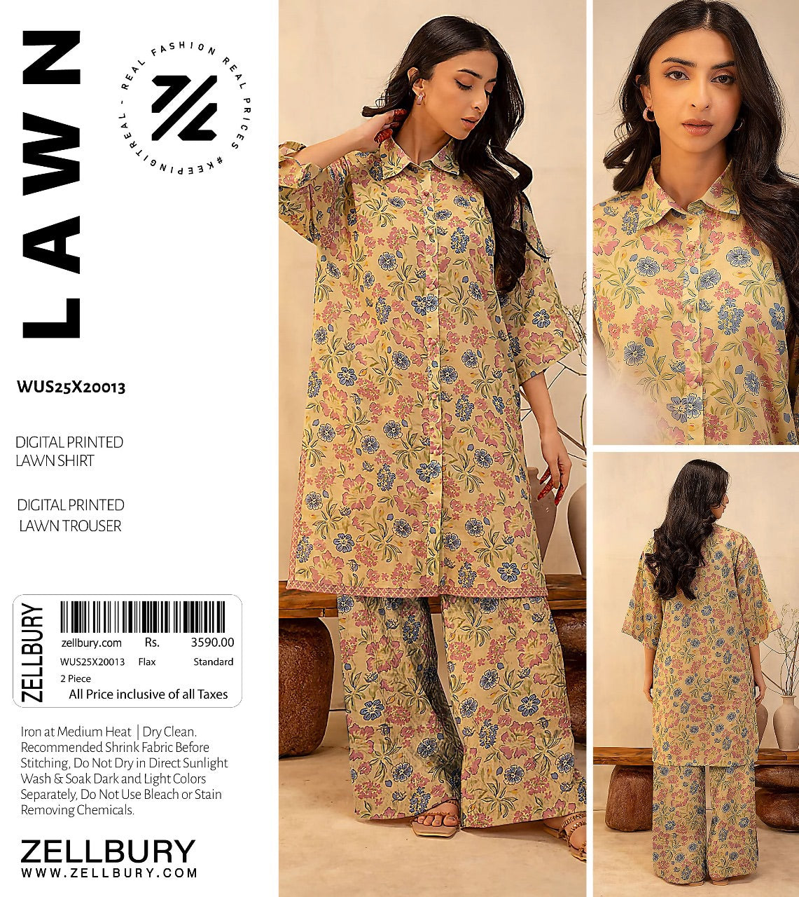Zellbury lawn print 2p