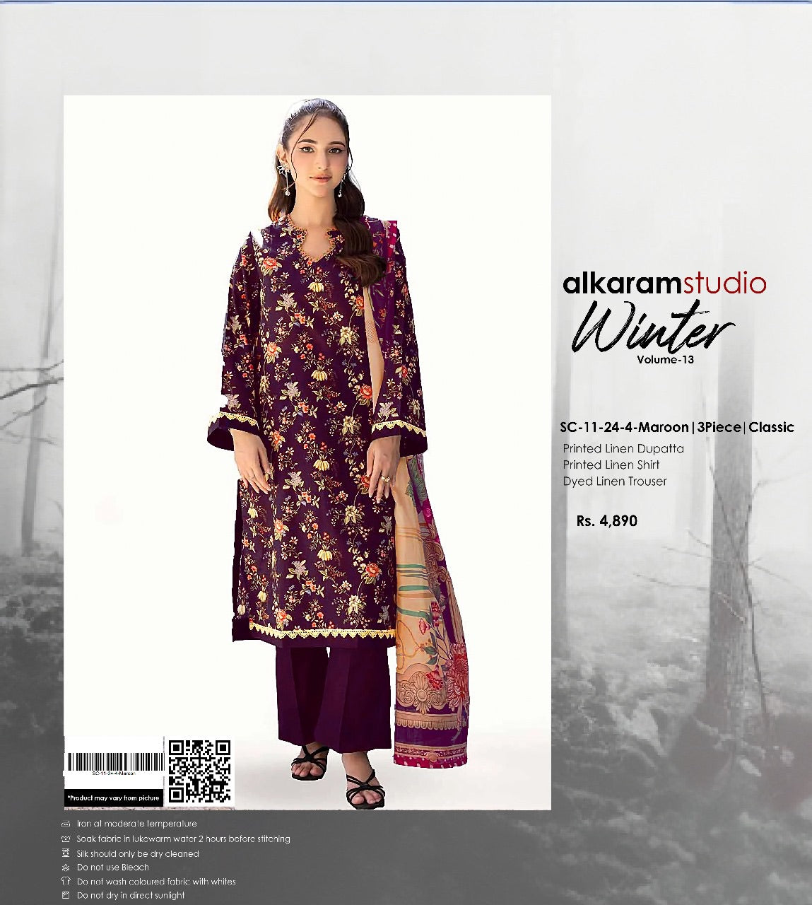 Alkaram studio linan print 3p