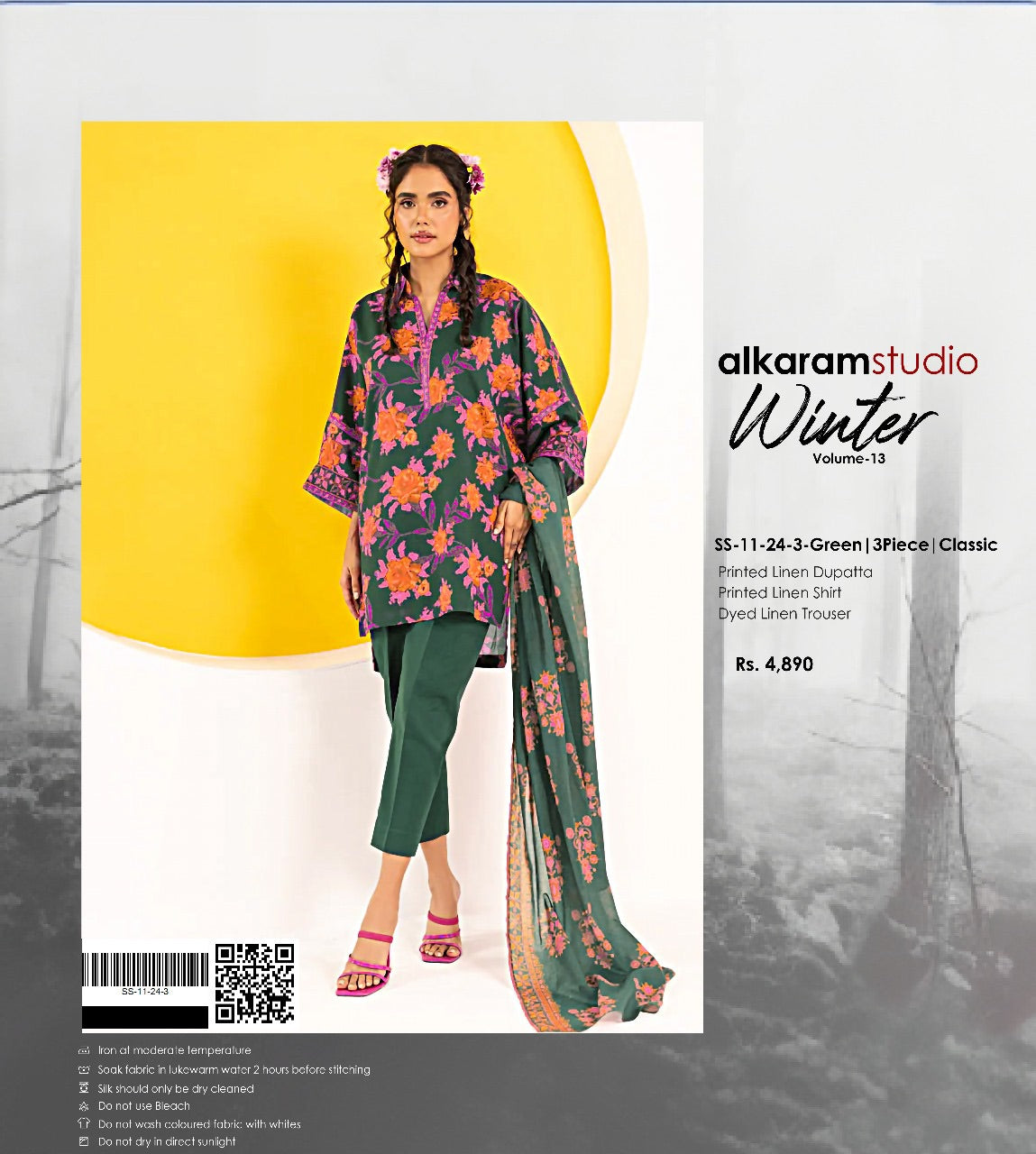 Alkaram studio linan print 3p