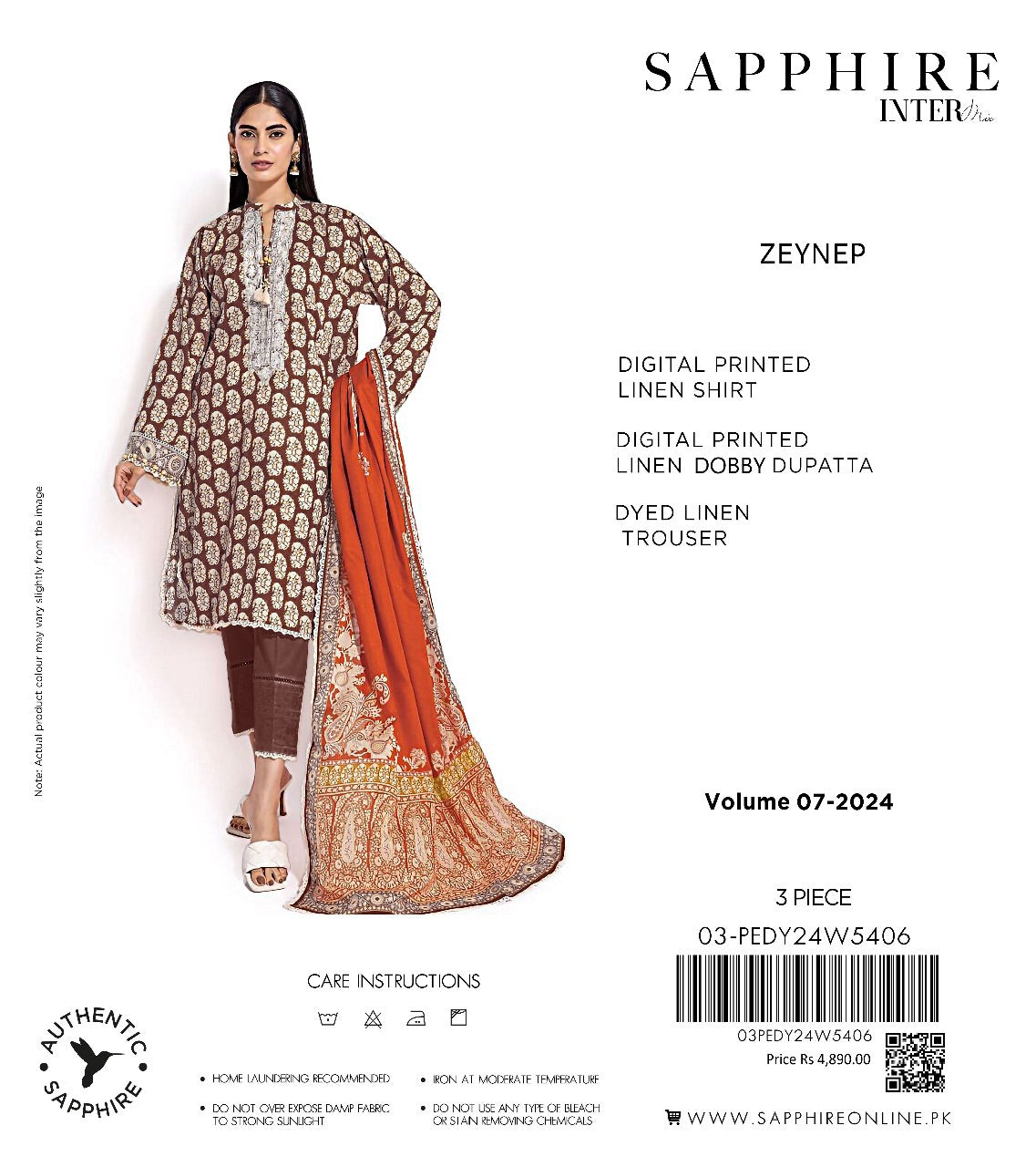 Sapphire linan print 3p